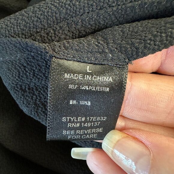 HYFVE Black with Silver Grommet Sleeveless Silky Hi Low Tunic Tank Keyhole Back - Picture 11 of 16